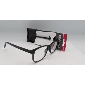 +2.75 Reading Glasses Essentials URH2009 Black Frame with Case